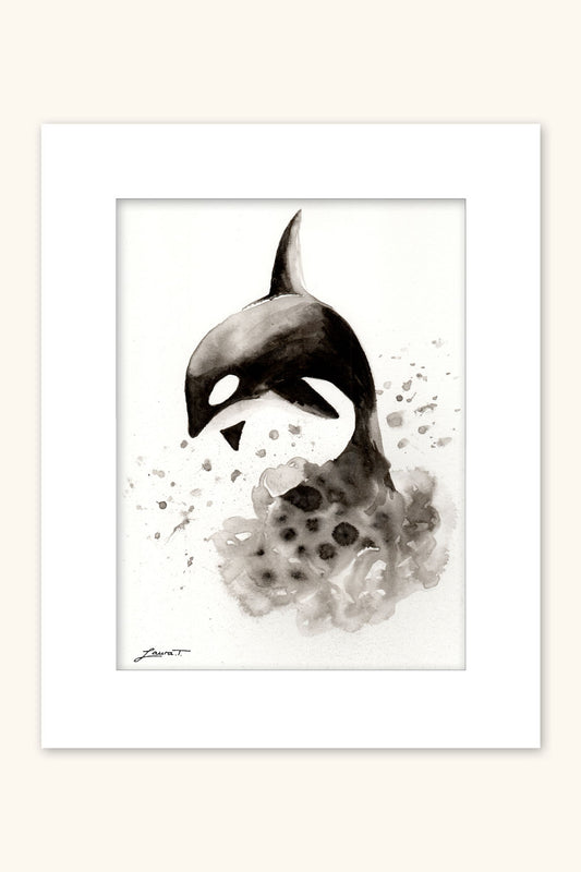 Watercolour Orca