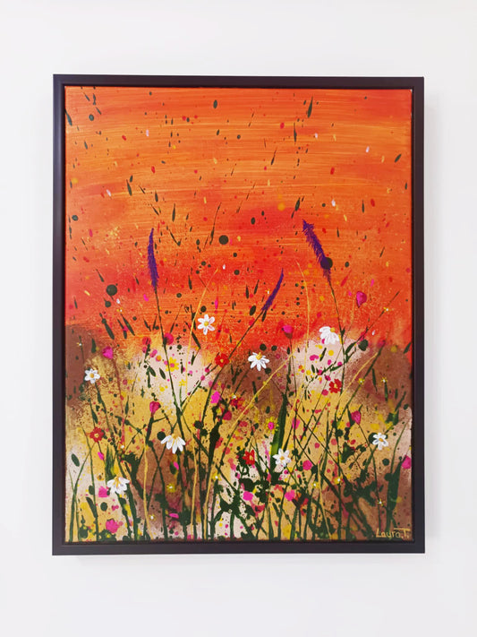 Abstract Red Flowers