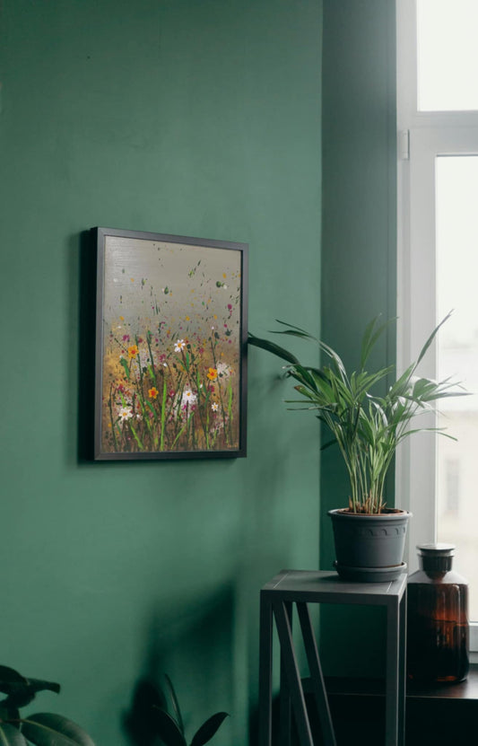 Green Abstract Flowers