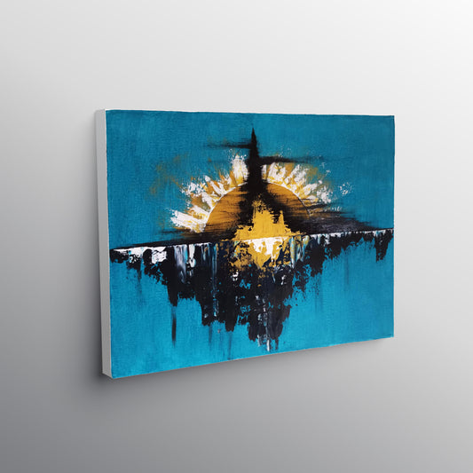 Abstract Blue Sunset